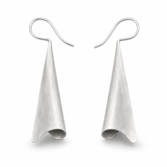 Silver Bell Curve Earrings | 925 Silver