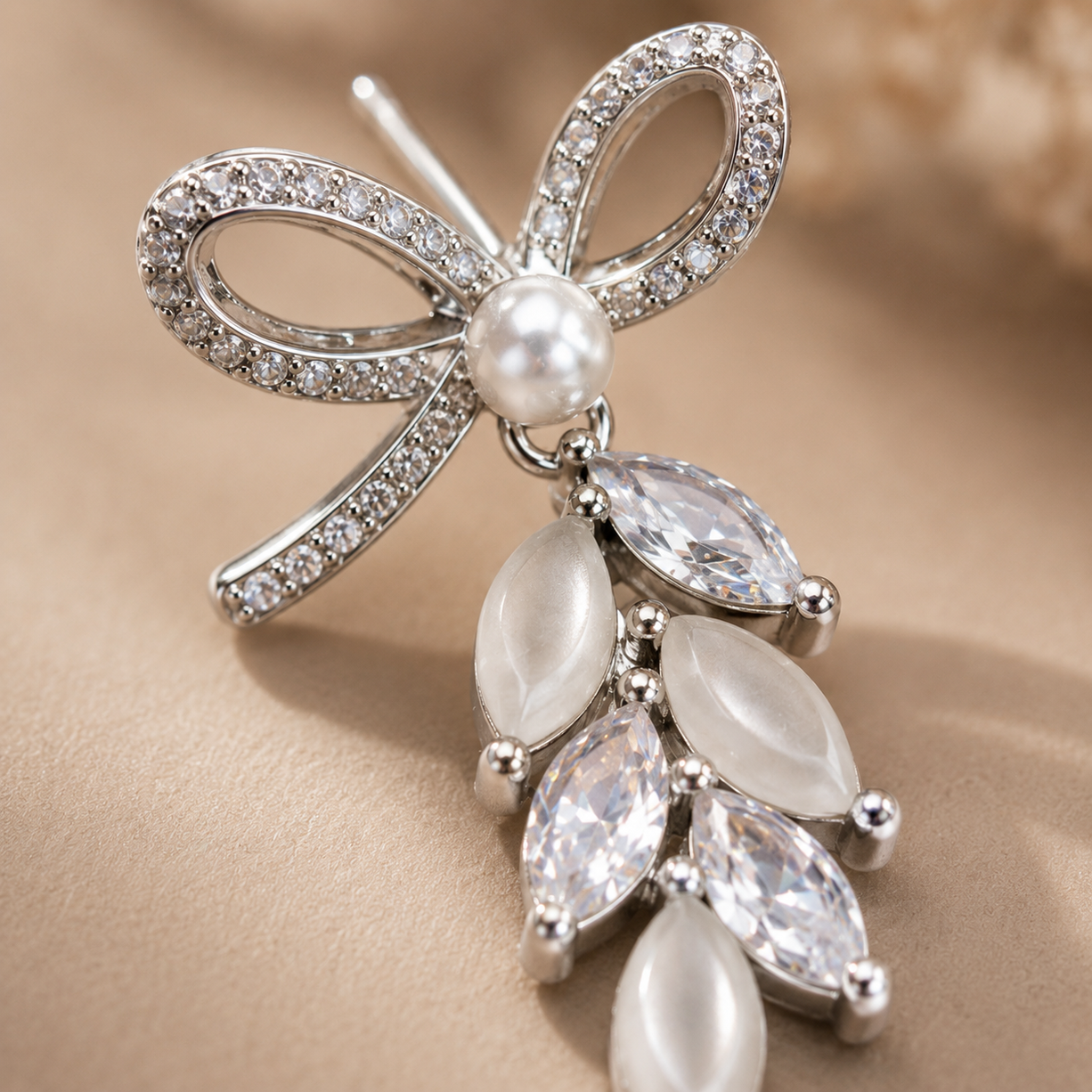 Whispers of Pearl and Petal Earrings | 925 Silver
