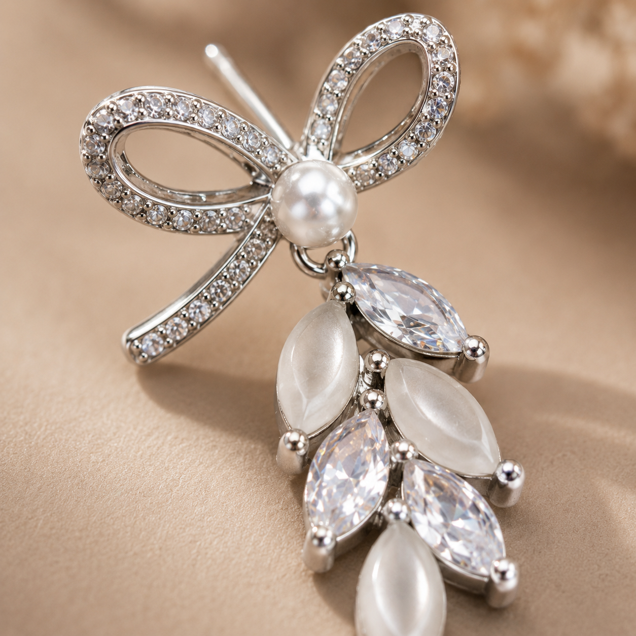 Whispers of Pearl and Petal Earrings | 925 Silver