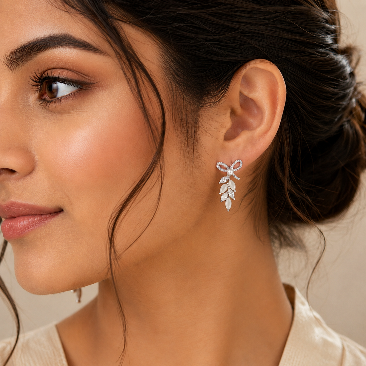 Whispers of Pearl and Petal Earrings | 925 Silver