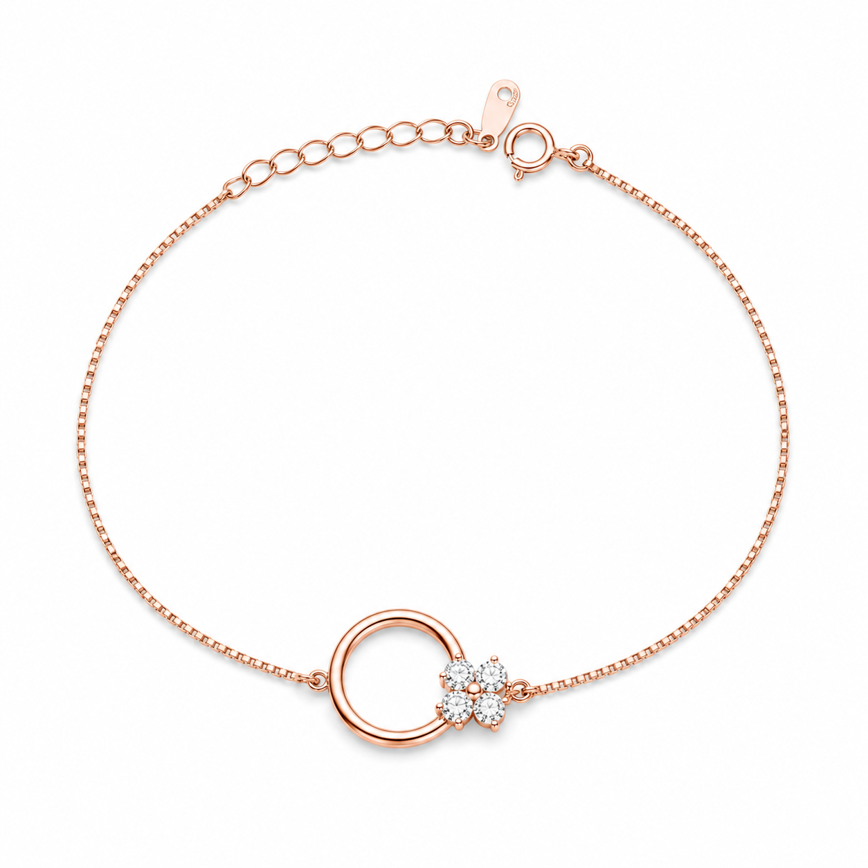 Circle of Rose Gold Grace Bracelet | 925 Silver