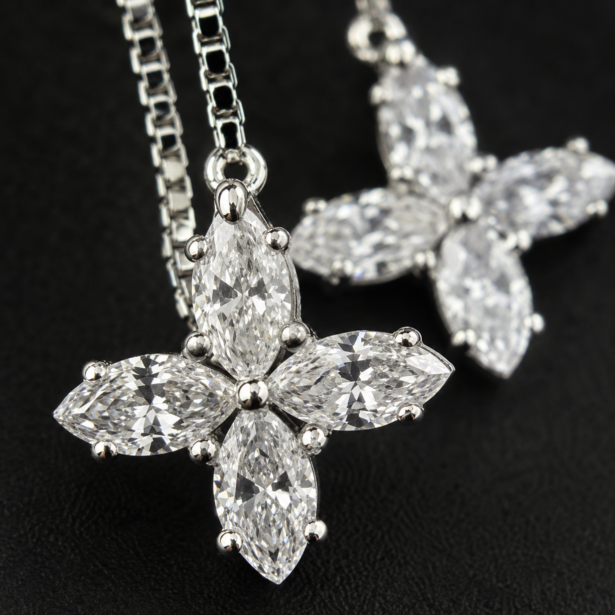 Crystal Bloom Drops Earrings | 925 Silver