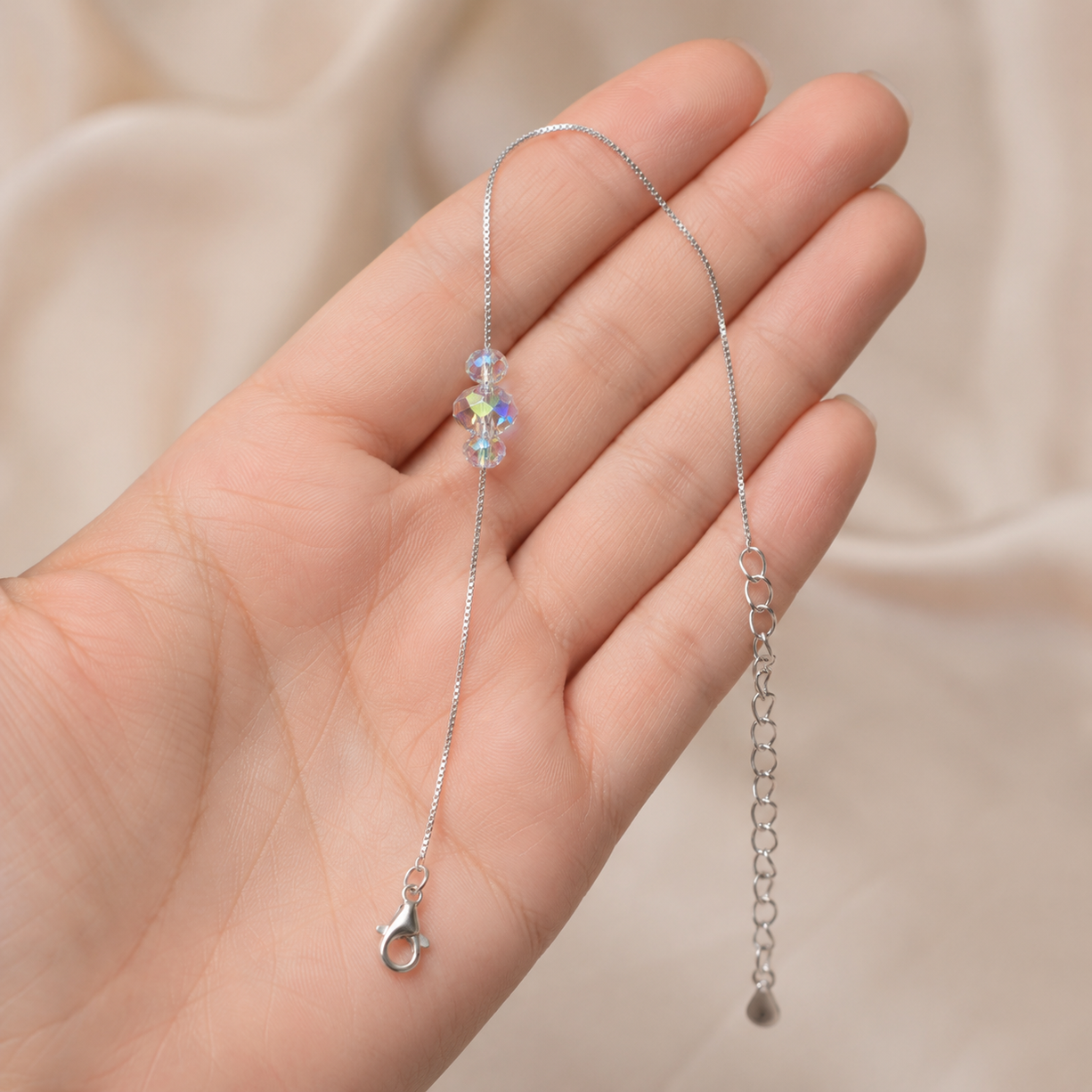 Crystal Glow Silver Bracelet | 925 Silver