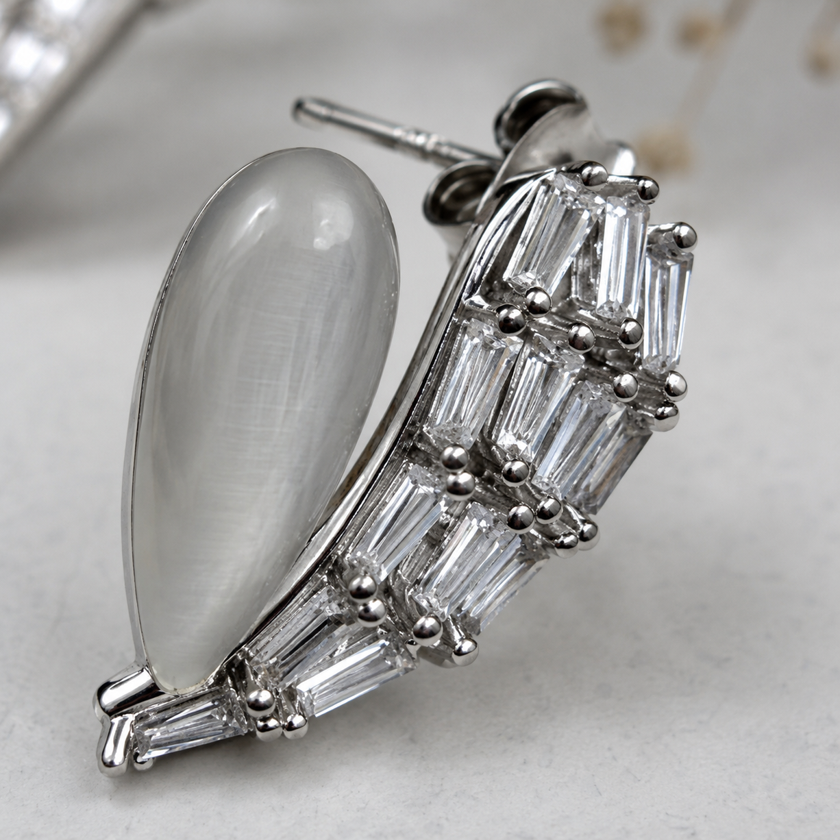 Crystal Hearts Earrings | 925 Silver