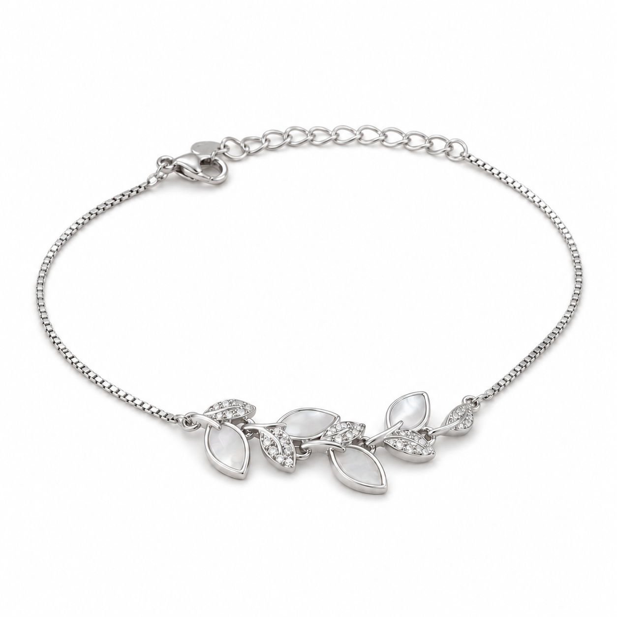 Dewleaf Charm Minimalist Chain Bracelet | 925 Silver