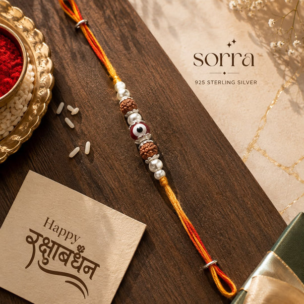 Evil Eye Rudraksh Rakhi