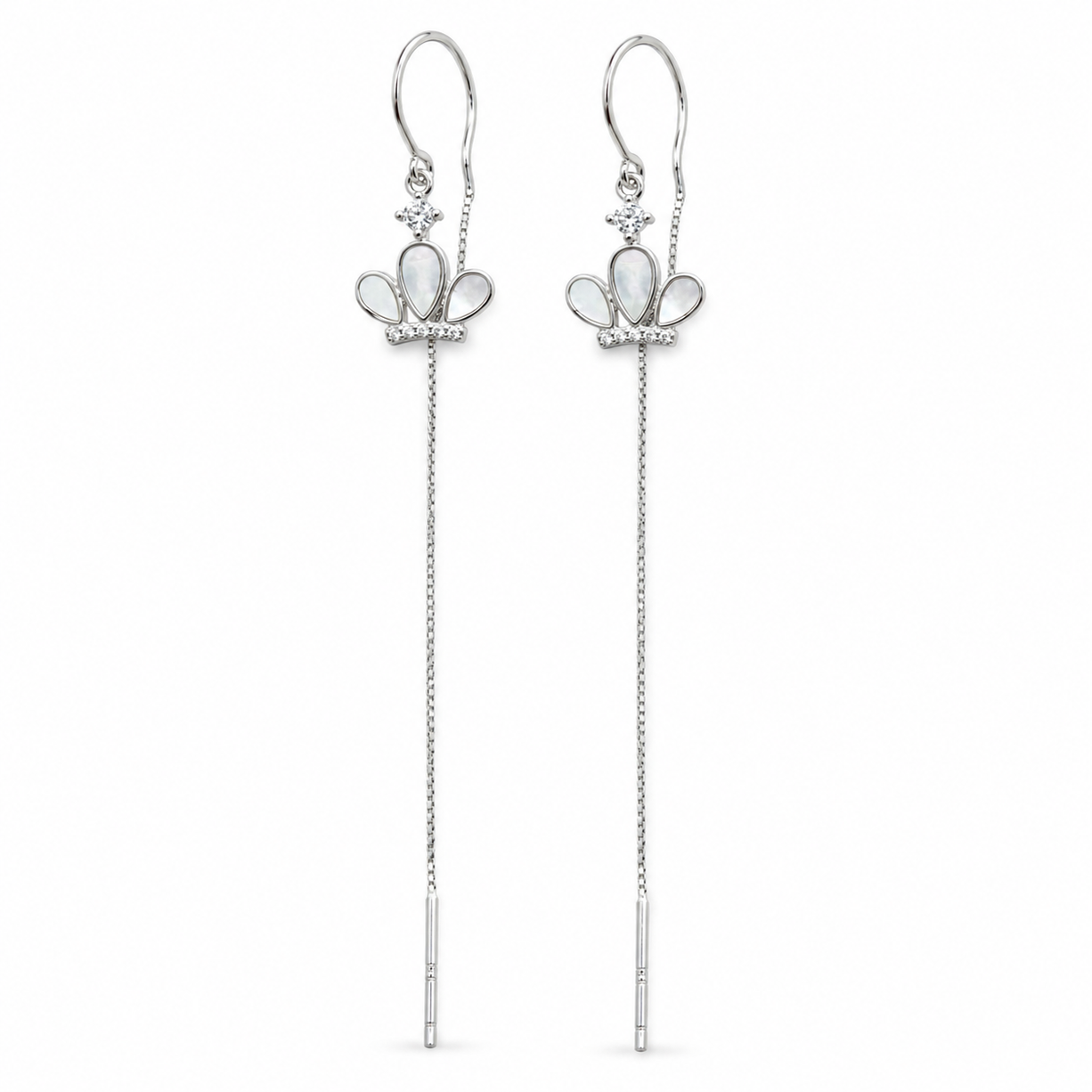 Flutter Pearl Trail Earrings | 925 Silver