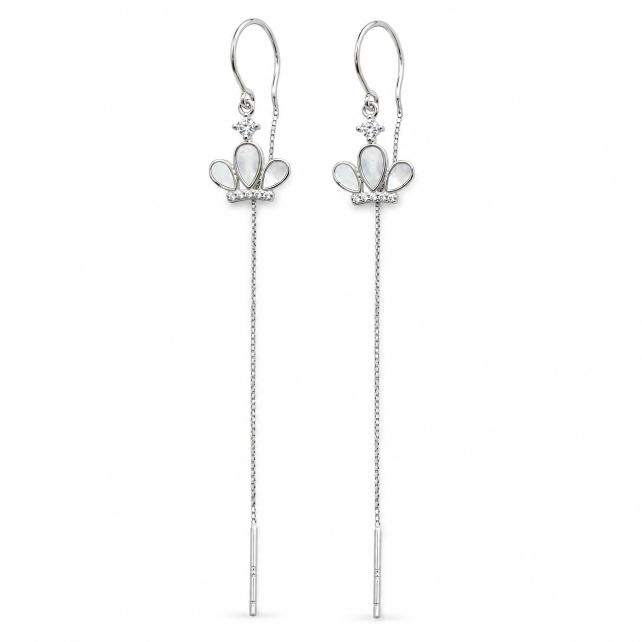 Flutter Pearl Trail Earrings | 925 Silver