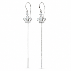 Flutter Pearl Trail Earrings | 925 Silver