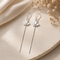 Flutter Pearl Trail Earrings | 925 Silver