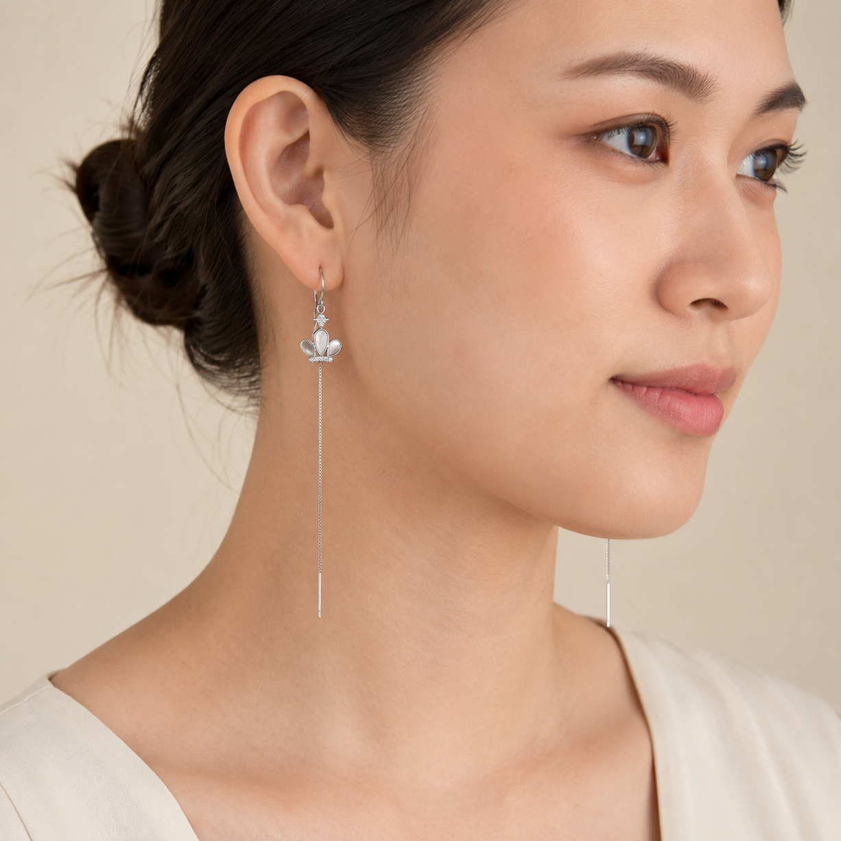 Flutter Pearl Trail Earrings | 925 Silver