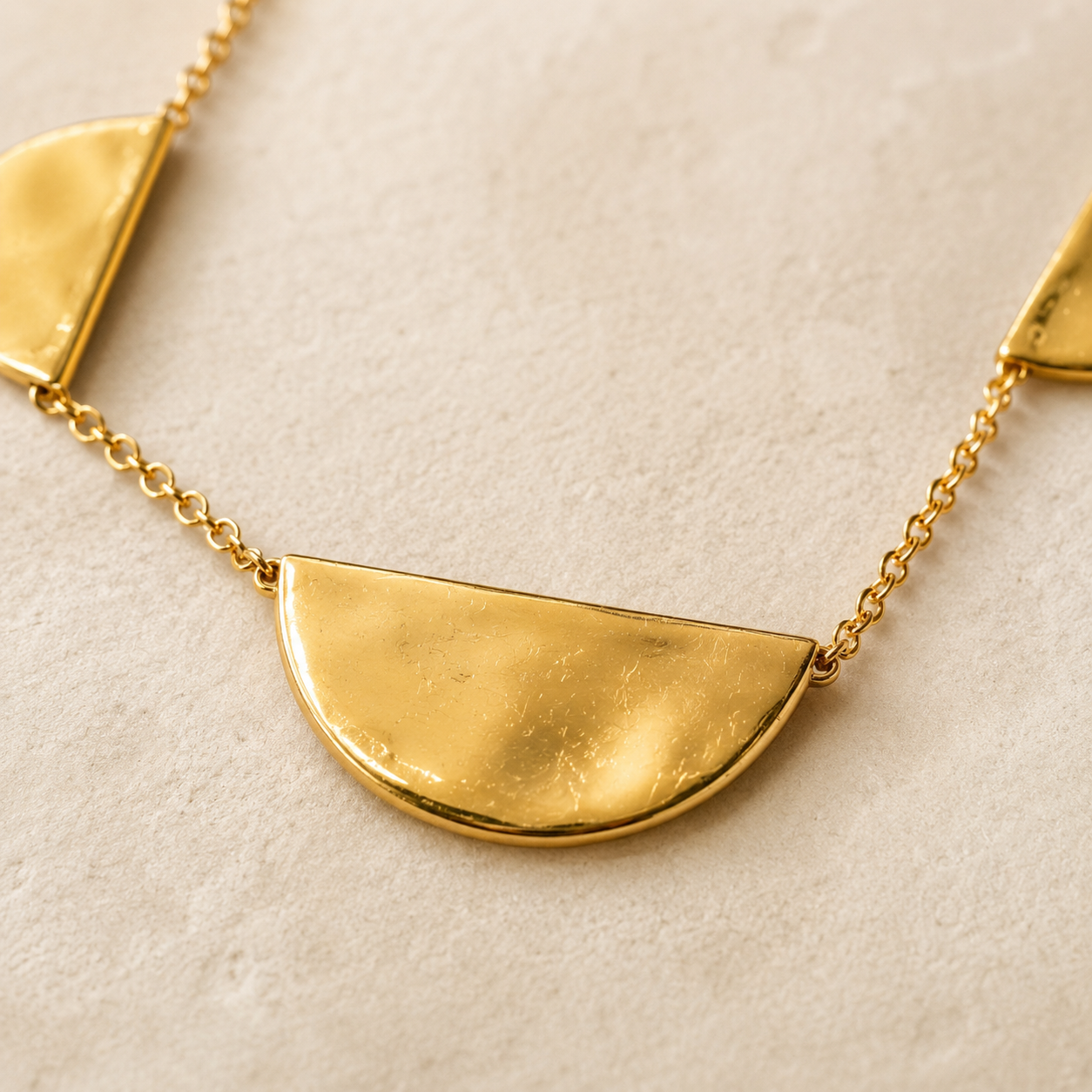 Golden Eclipse Layered Pendant | 925 Silver