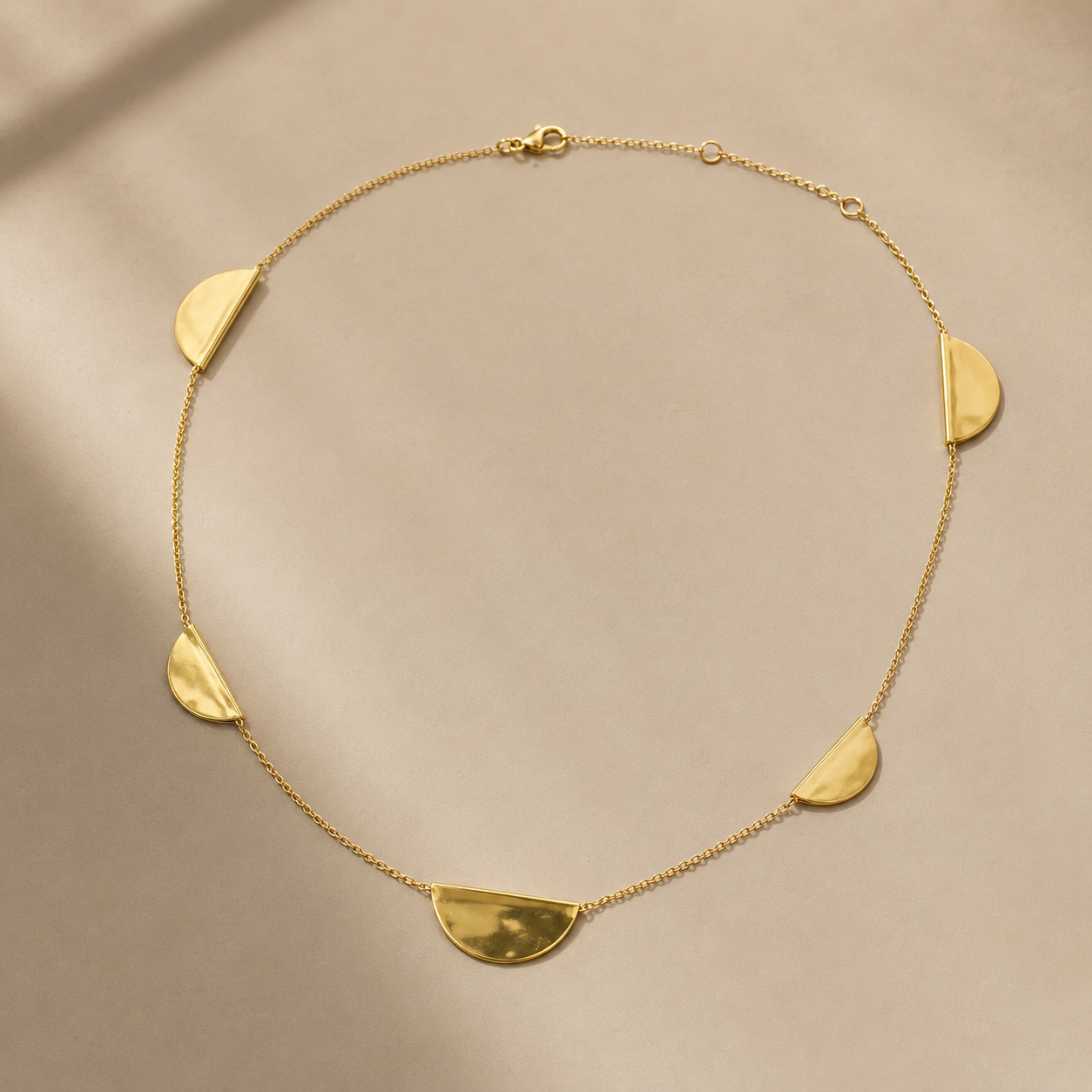 Golden Eclipse Layered Pendant | 925 Silver