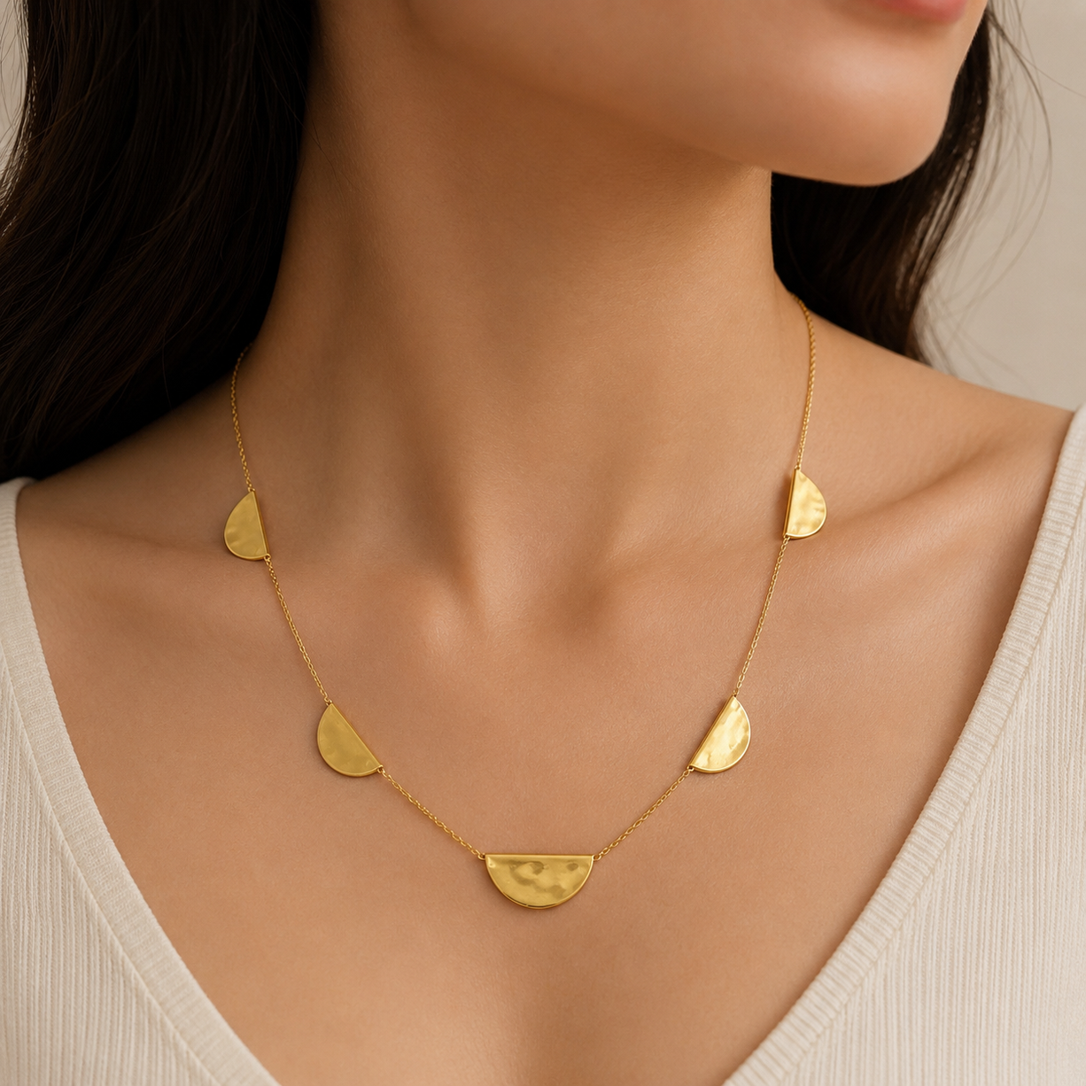 Golden Eclipse Layered Pendant | 925 Silver