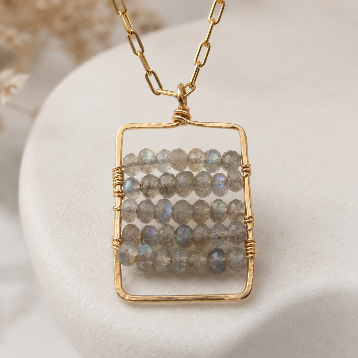 Golden Grid Elegance Set | 925 Silver