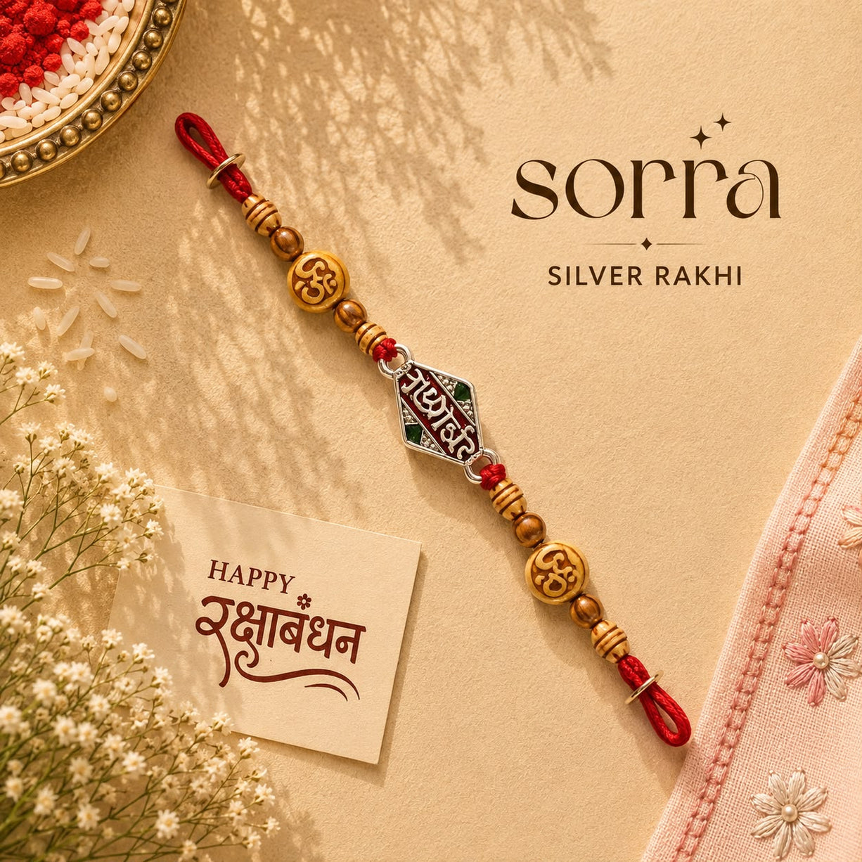 Govind Naam Silver Rakhi
