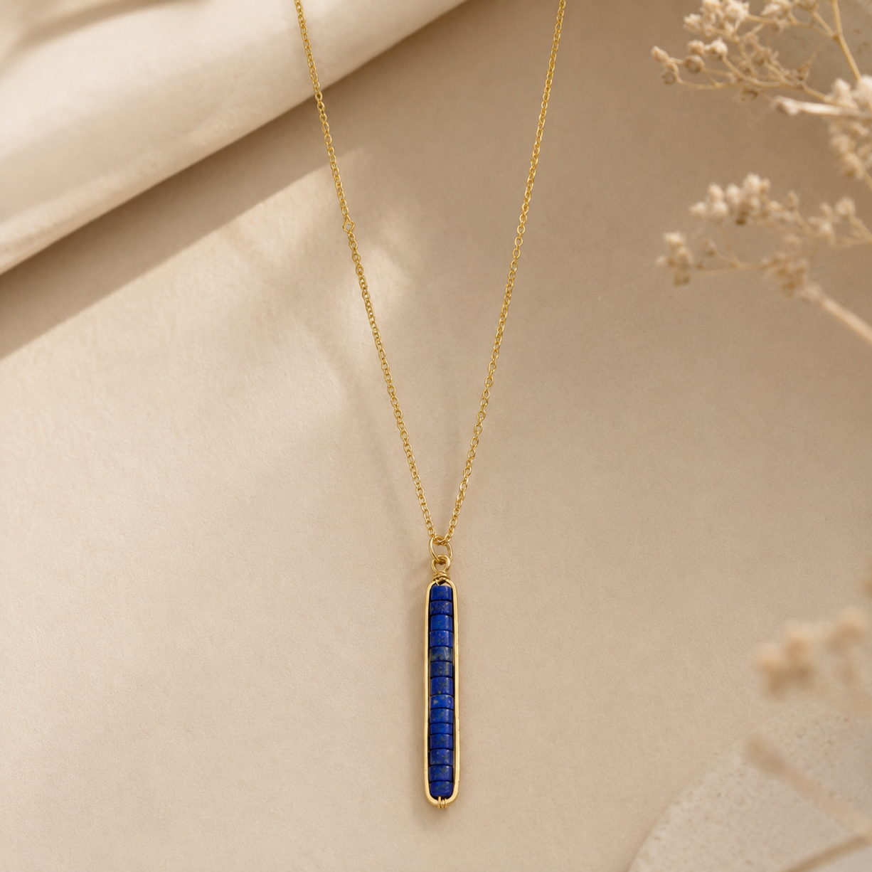 Indigo Rise Gemstone Pendant | 925 Silver