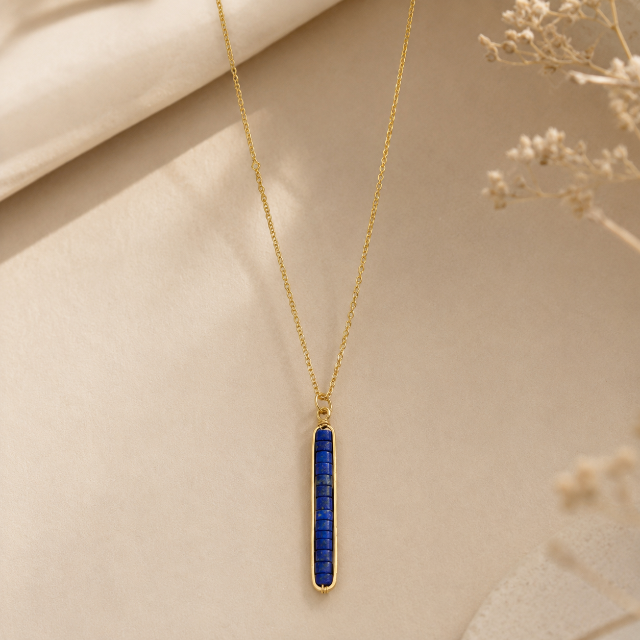 Indigo Rise Gemstone Pendant | 925 Silver