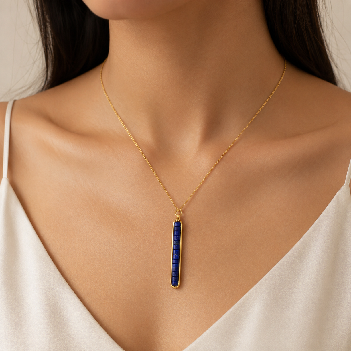 Indigo Rise Gemstone Pendant | 925 Silver