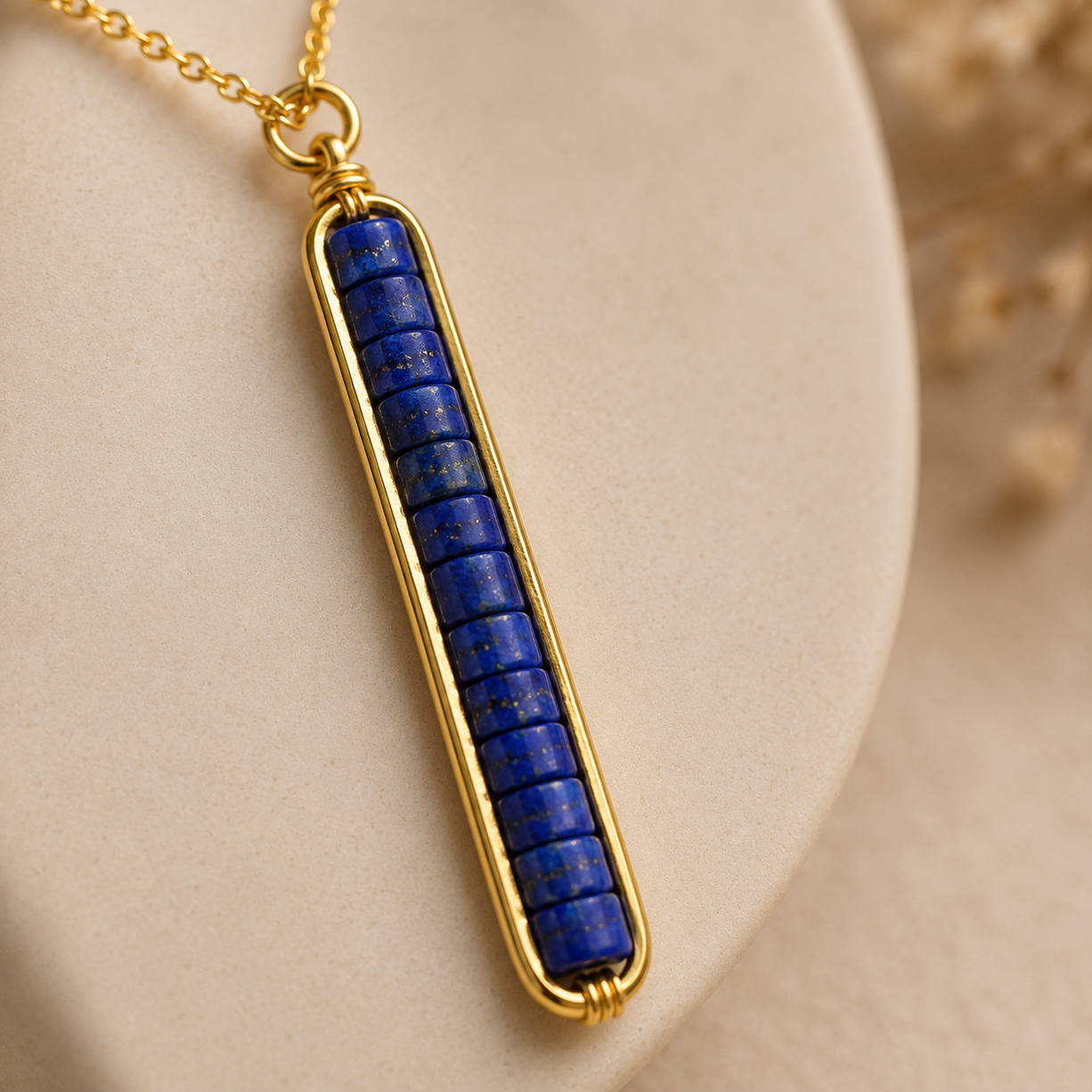Indigo Rise Gemstone Pendant | 925 Silver