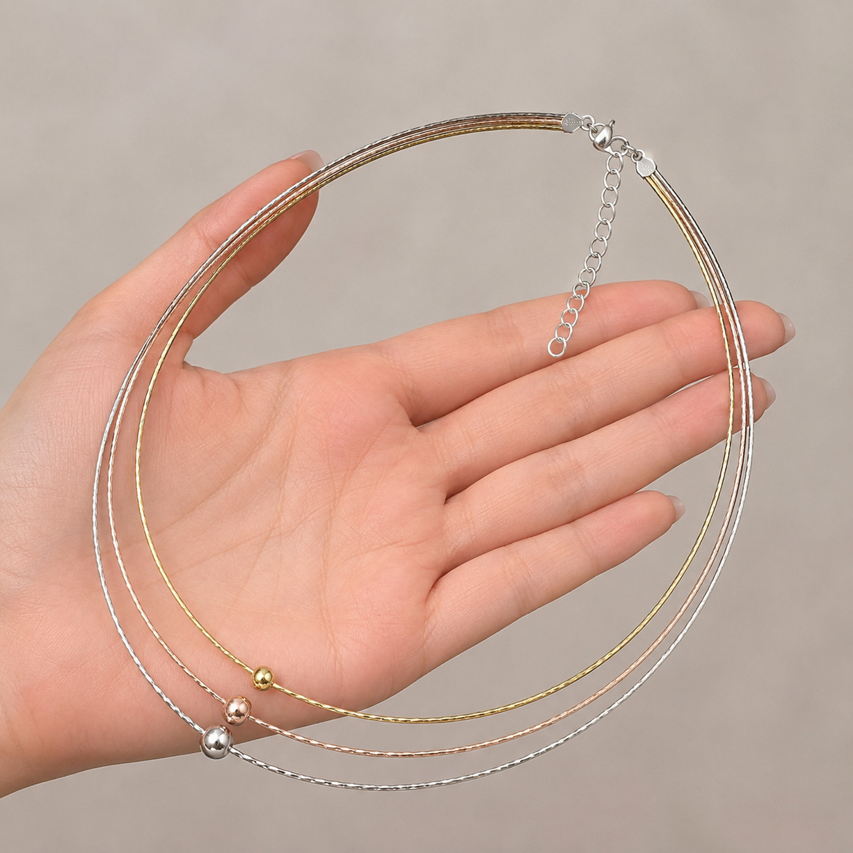 Italian Trilight Necklace | 925 Silver