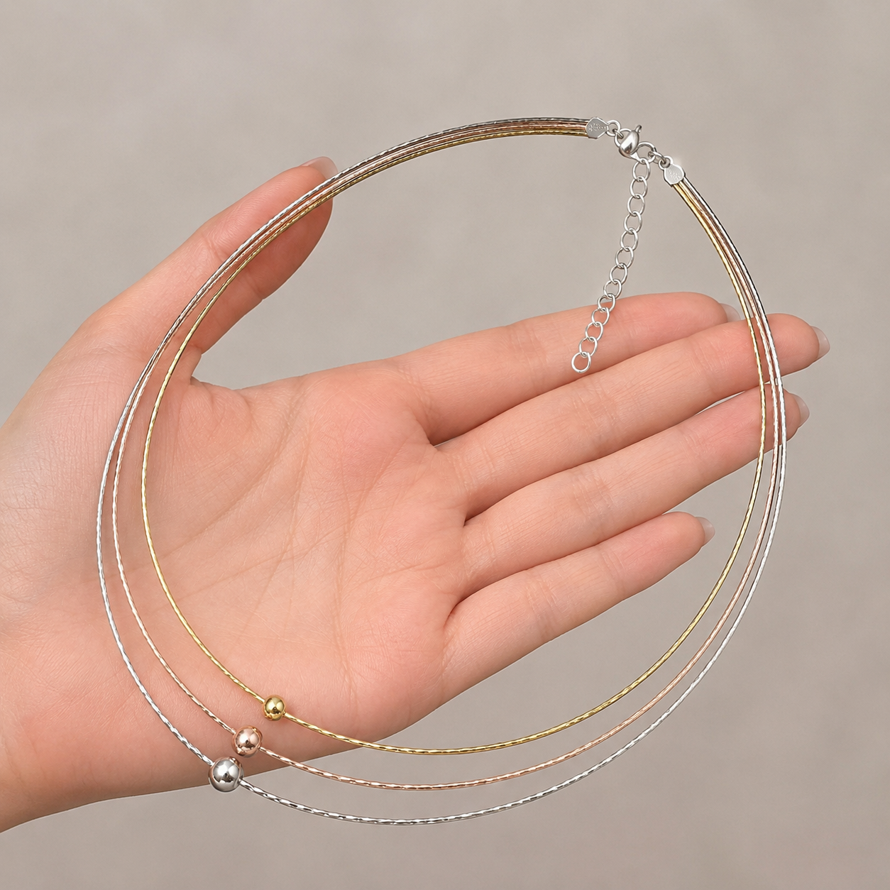Italian Trilight Necklace | 925 Silver