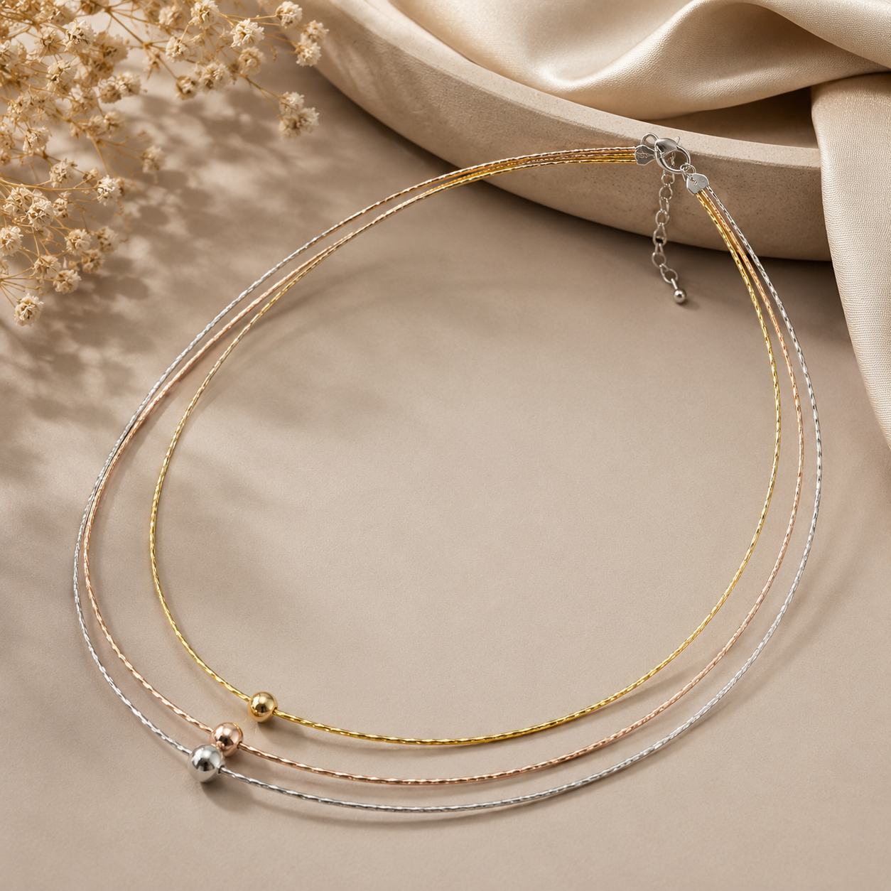 Italian Trilight Necklace | 925 Silver