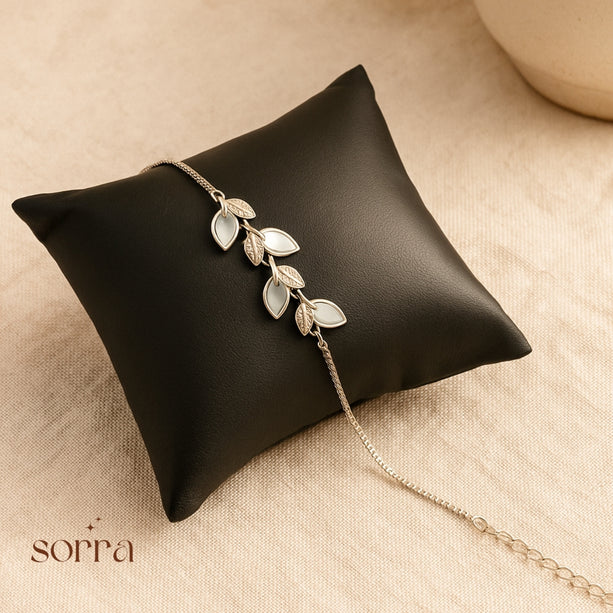Dewleaf Charm Minimalist Chain Bracelet | 925 Silver