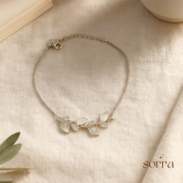 Dewleaf Charm Minimalist Chain Bracelet | 925 Silver