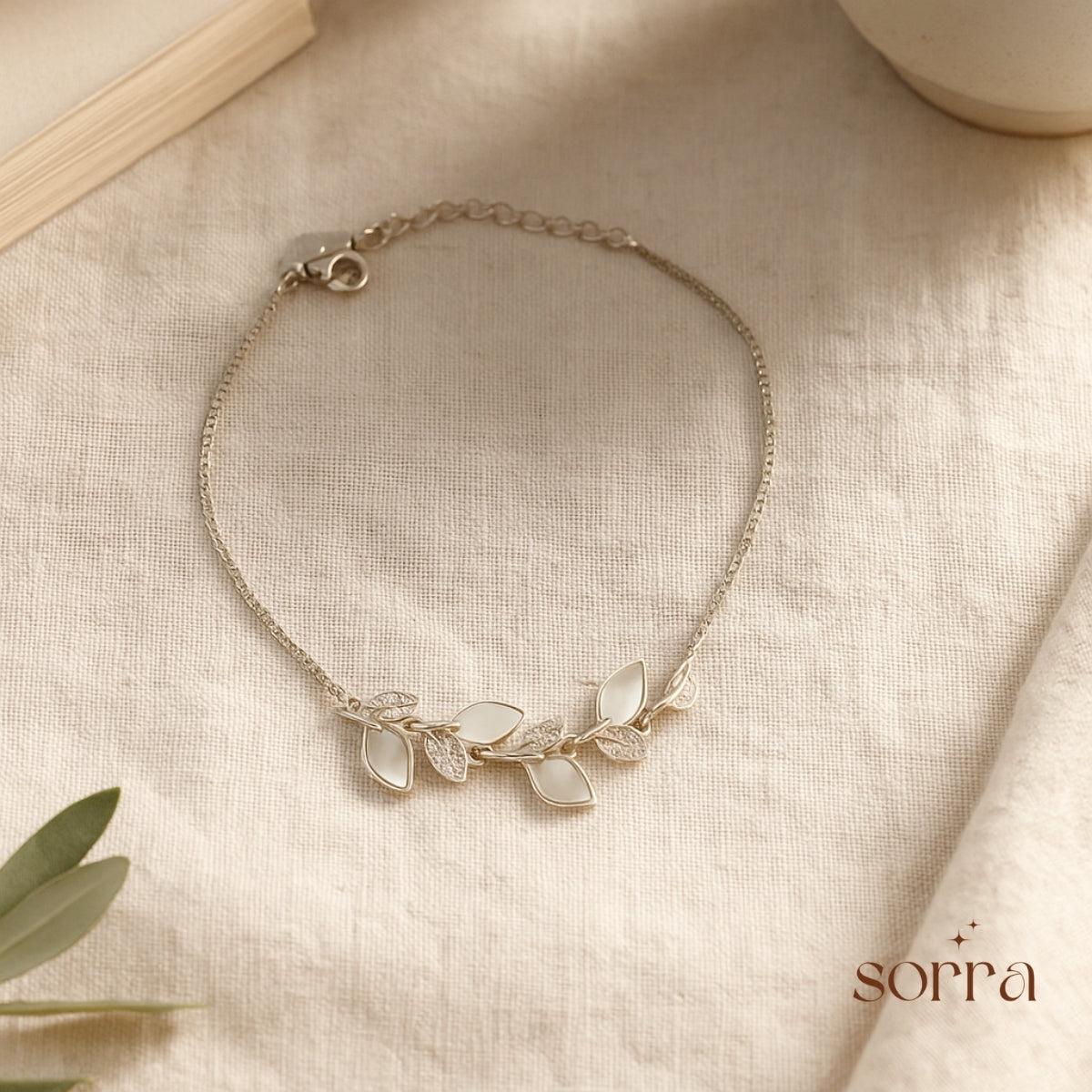 Dewleaf Charm Minimalist Chain Bracelet | 925 Silver