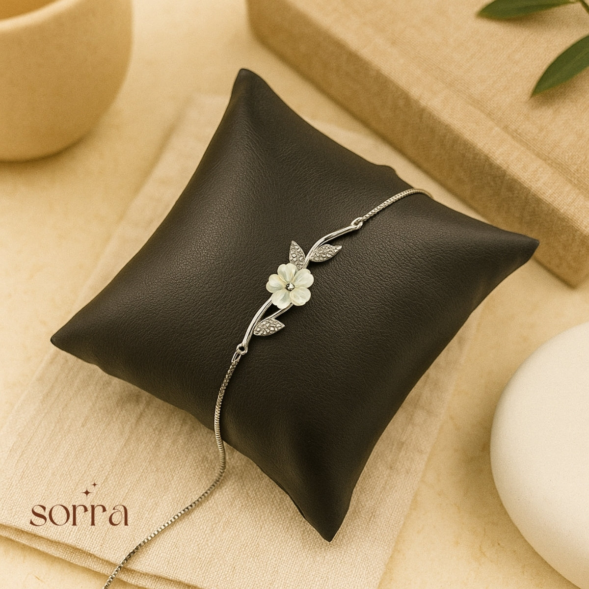 Songbird Whisper Floral Charm Bracelet | 925 Silver