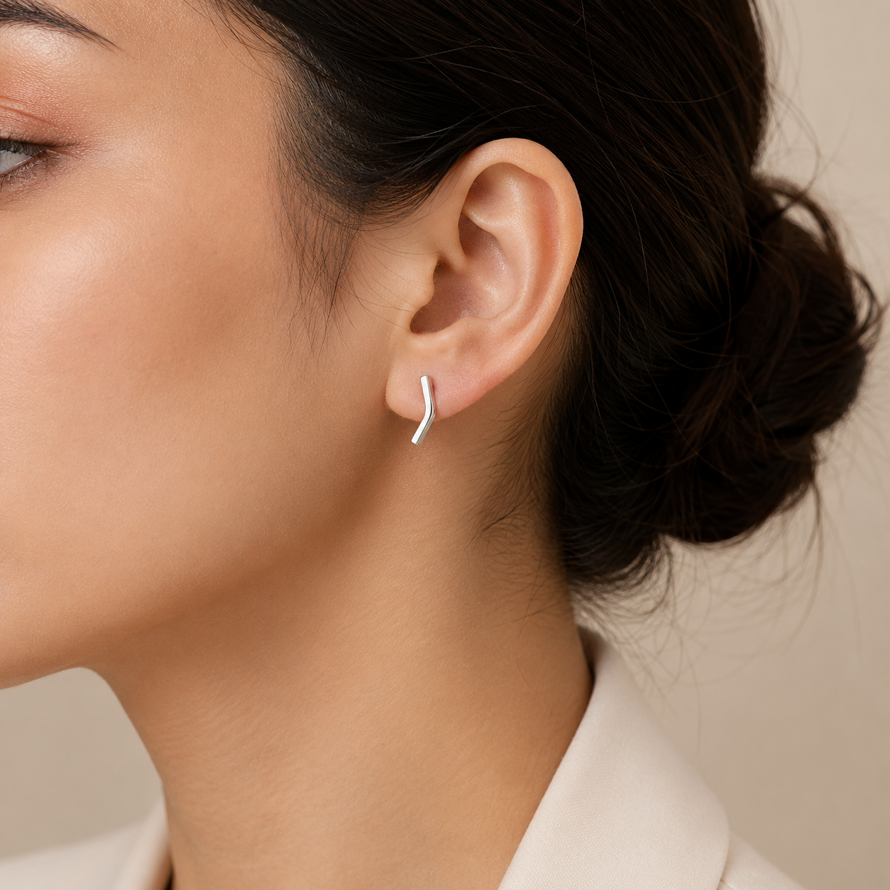 Minimal Silver Twist Studs | 925 Silver