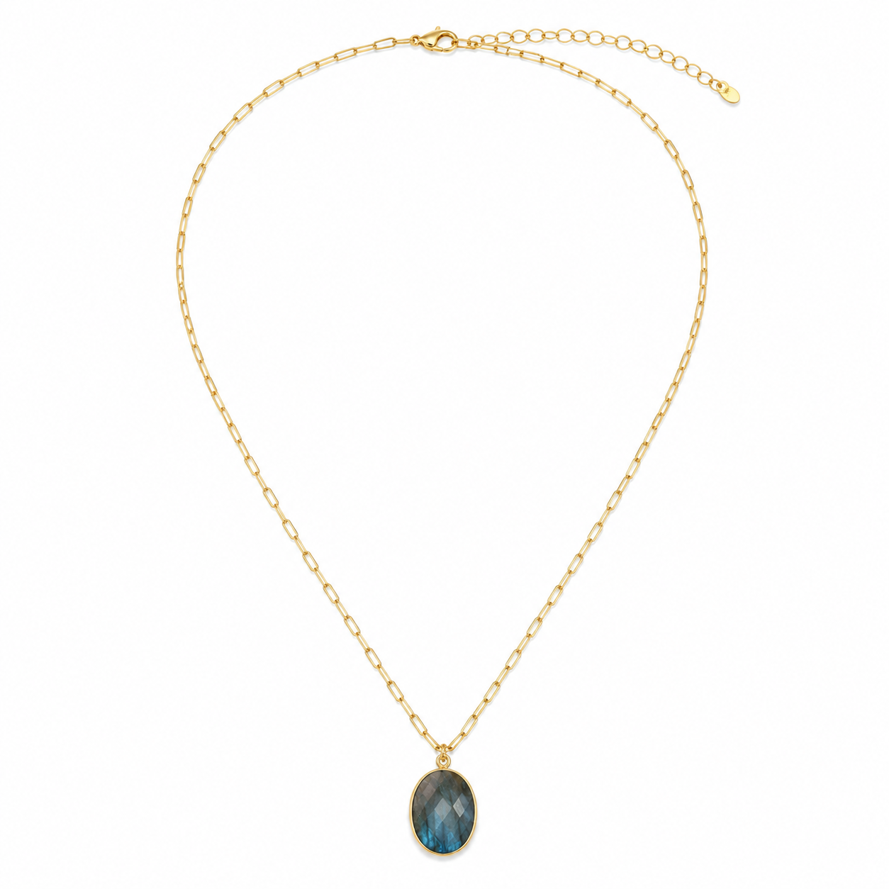 Moonlit Aura Oval Pendant | 925 Silver