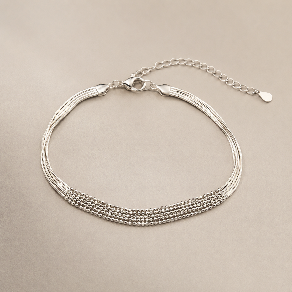 Moonwoven Luxe Layered Wristlet | 925 Silver
