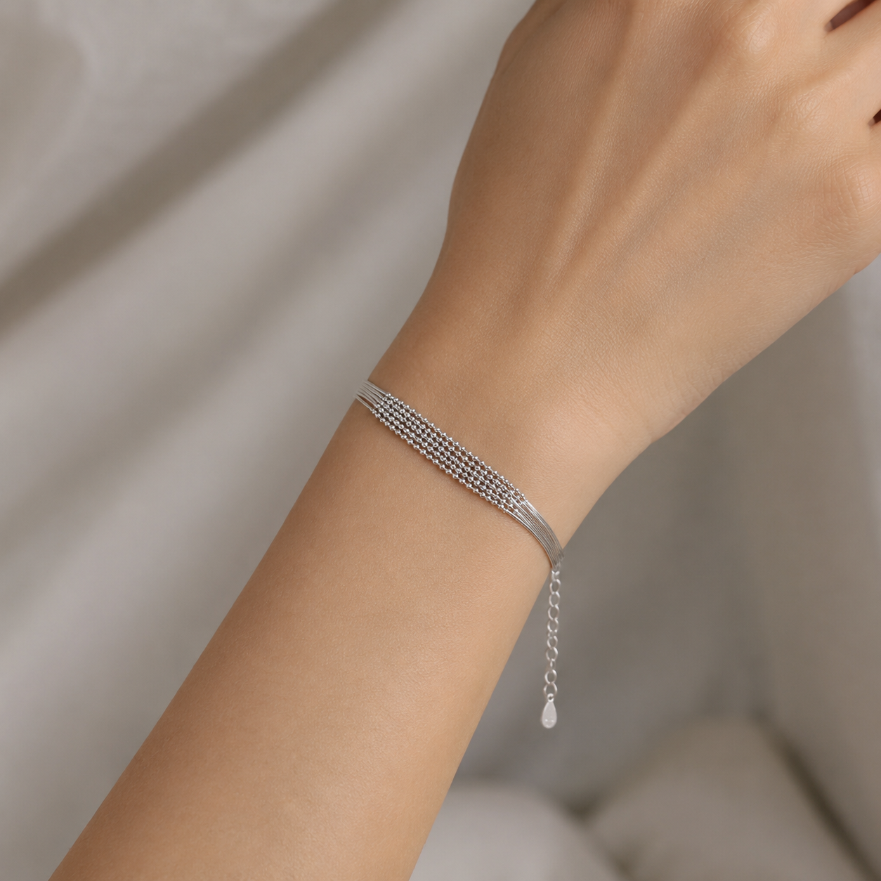 Moonwoven Luxe Layered Wristlet | 925 Silver