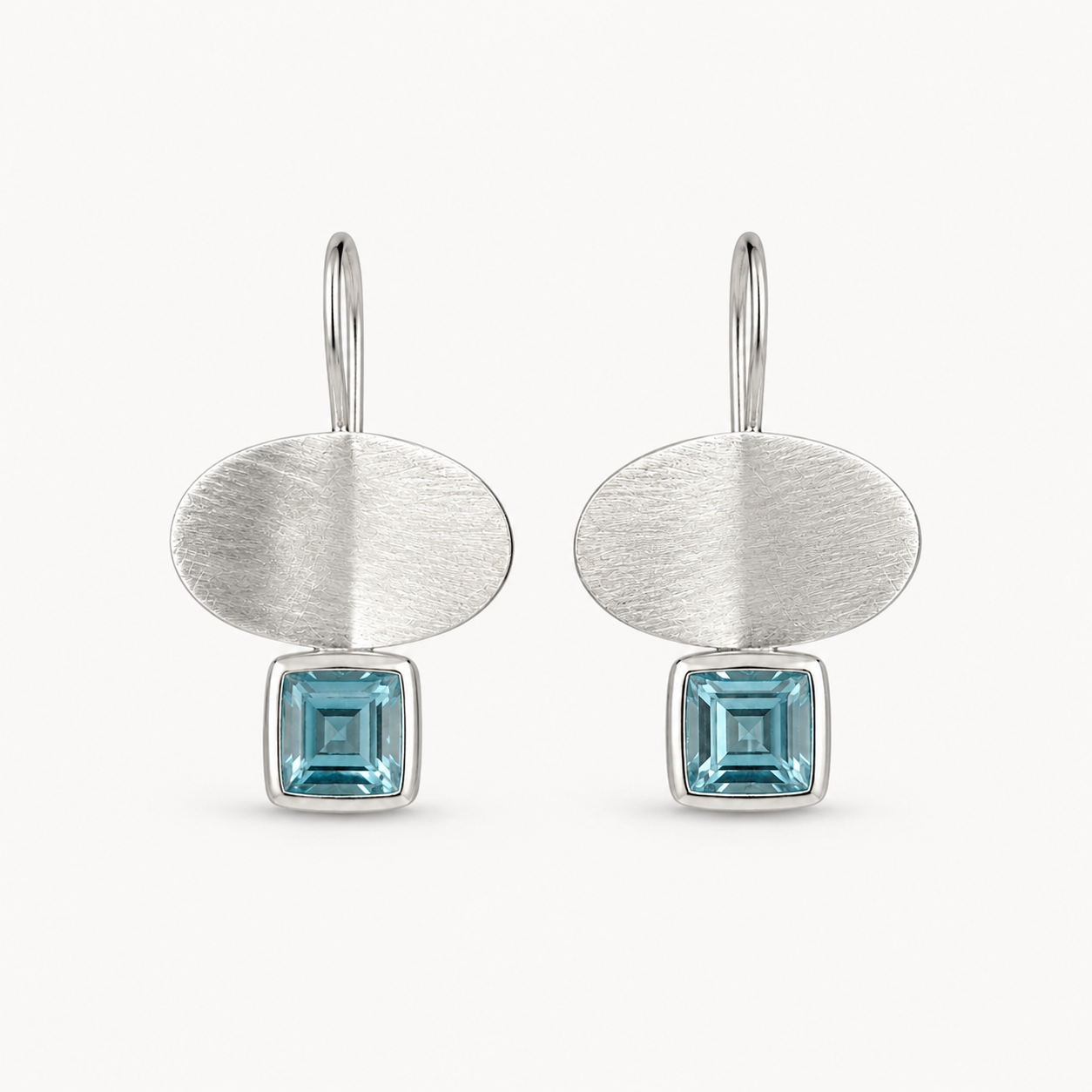 Ocean Blue Silver Danglers | 925 Silver