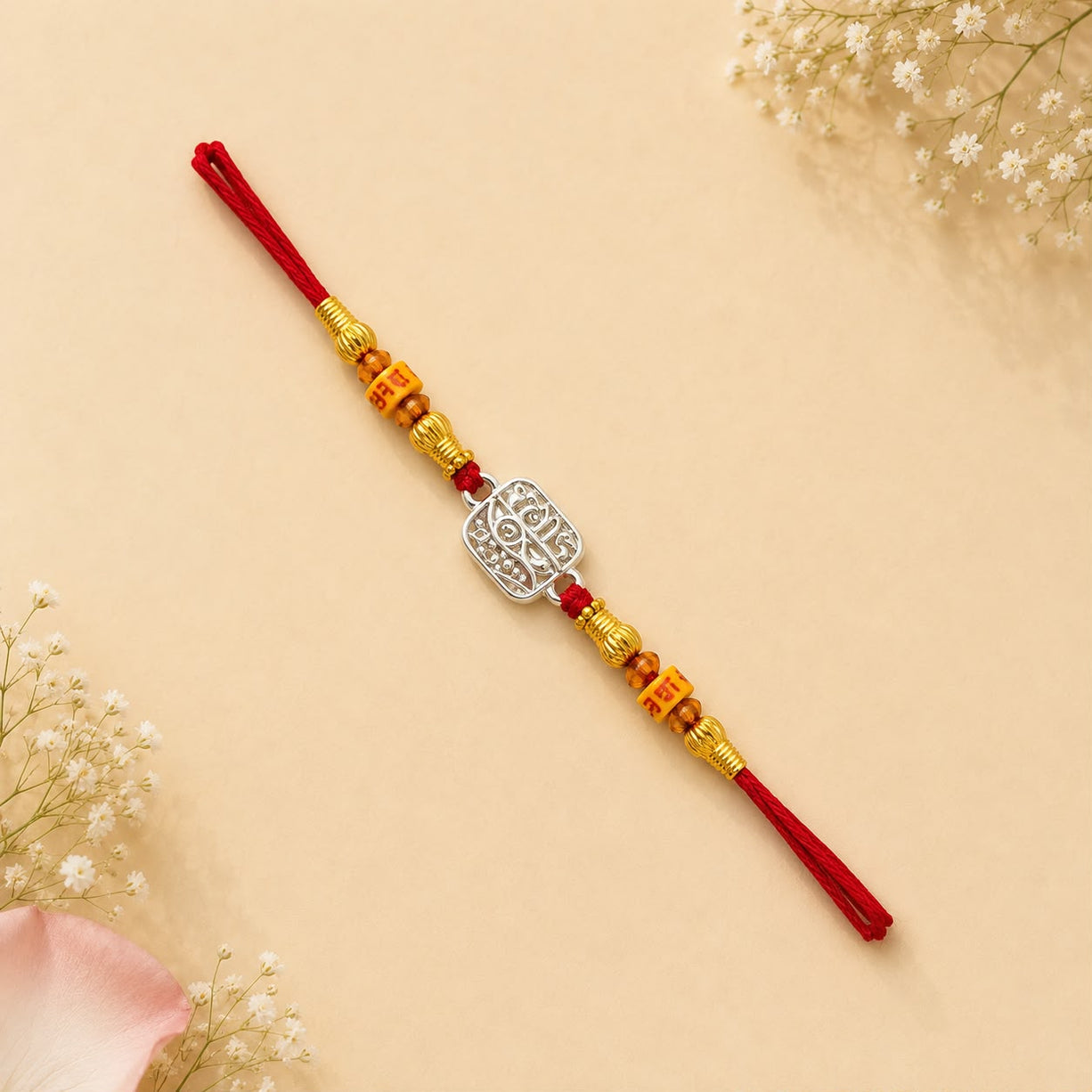 Omkaar Blessing Silver Rakhi