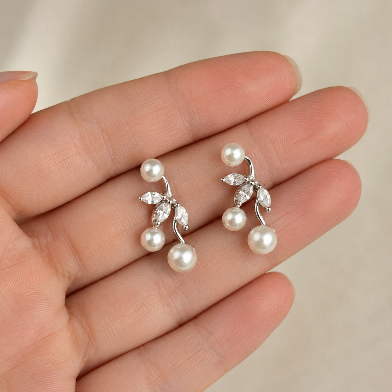 Pearl Bloom Ear Cuffs | 925 Silver
