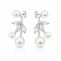 Pearl Bloom Ear Cuffs | 925 Silver