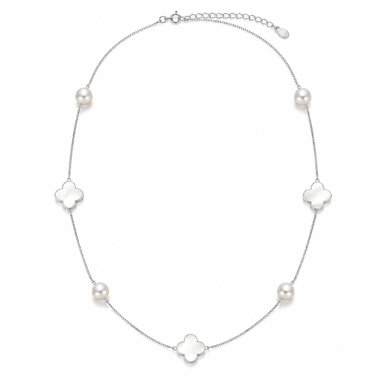 Pearldust Drift Stone Charm Necklace | 925 Silver