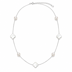Pearldust Drift Stone Charm Necklace | 925 Silver