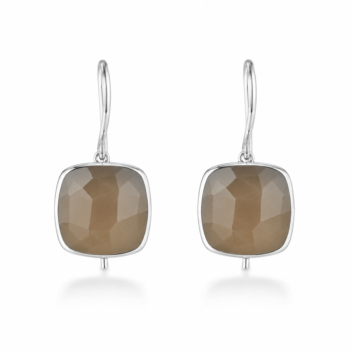 Pech Stone Cushion Drop Earrings | 925 Silver