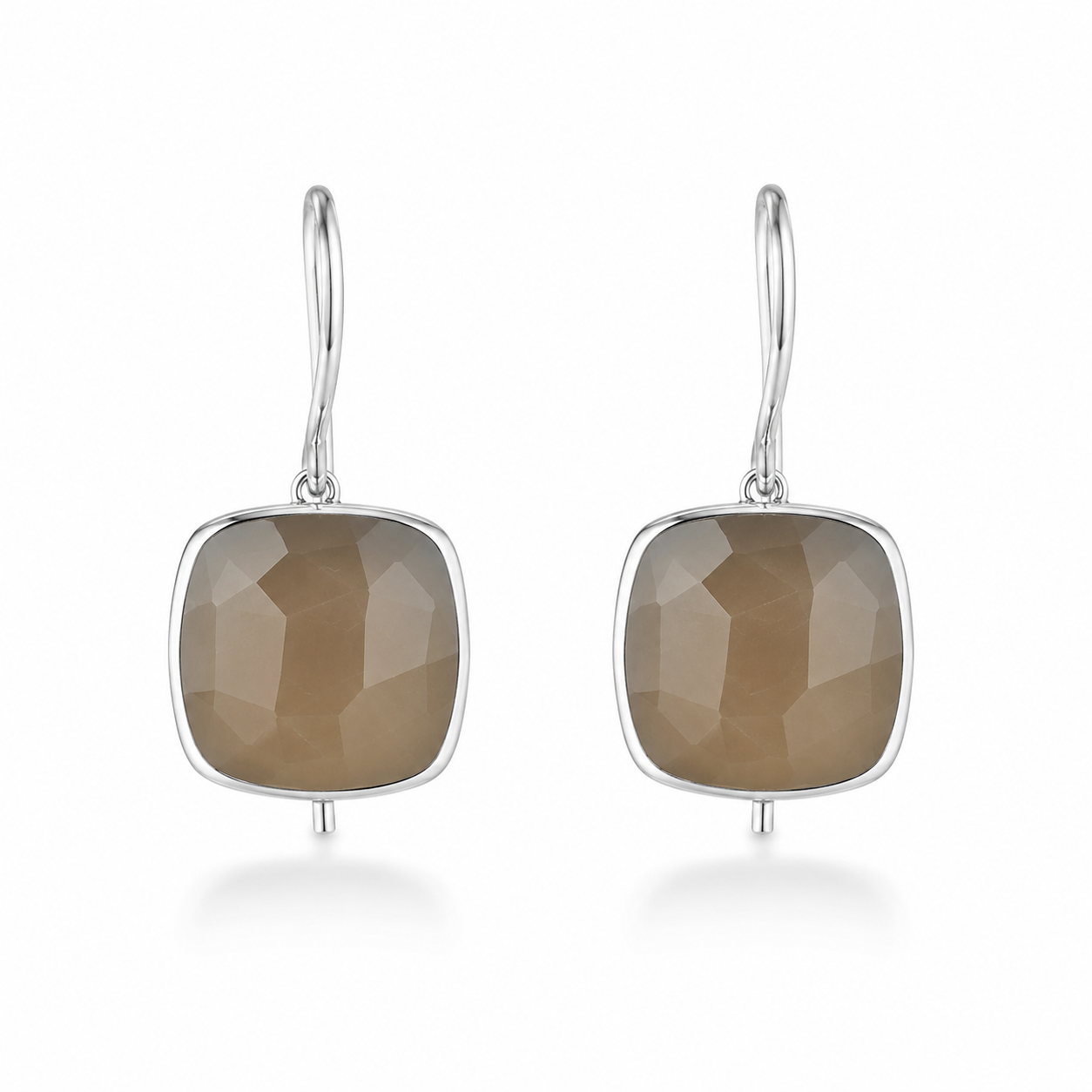 Pech Stone Cushion Drop Earrings | 925 Silver