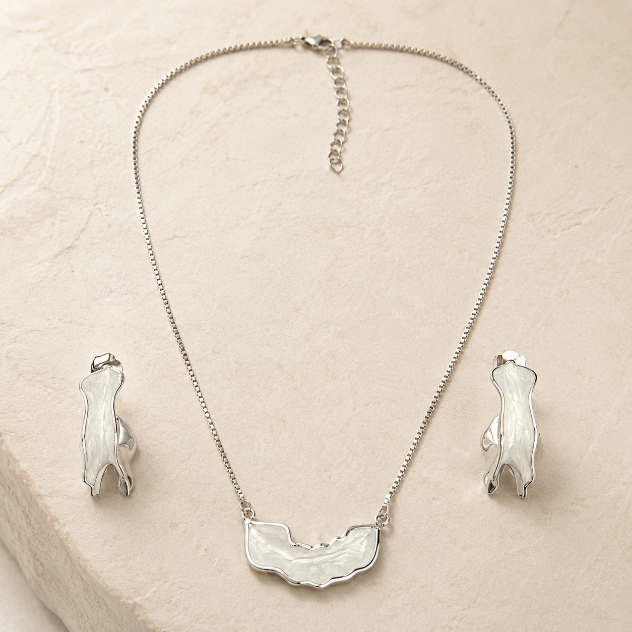 Ripple Edge 925 Silver Set | 925 Silver
