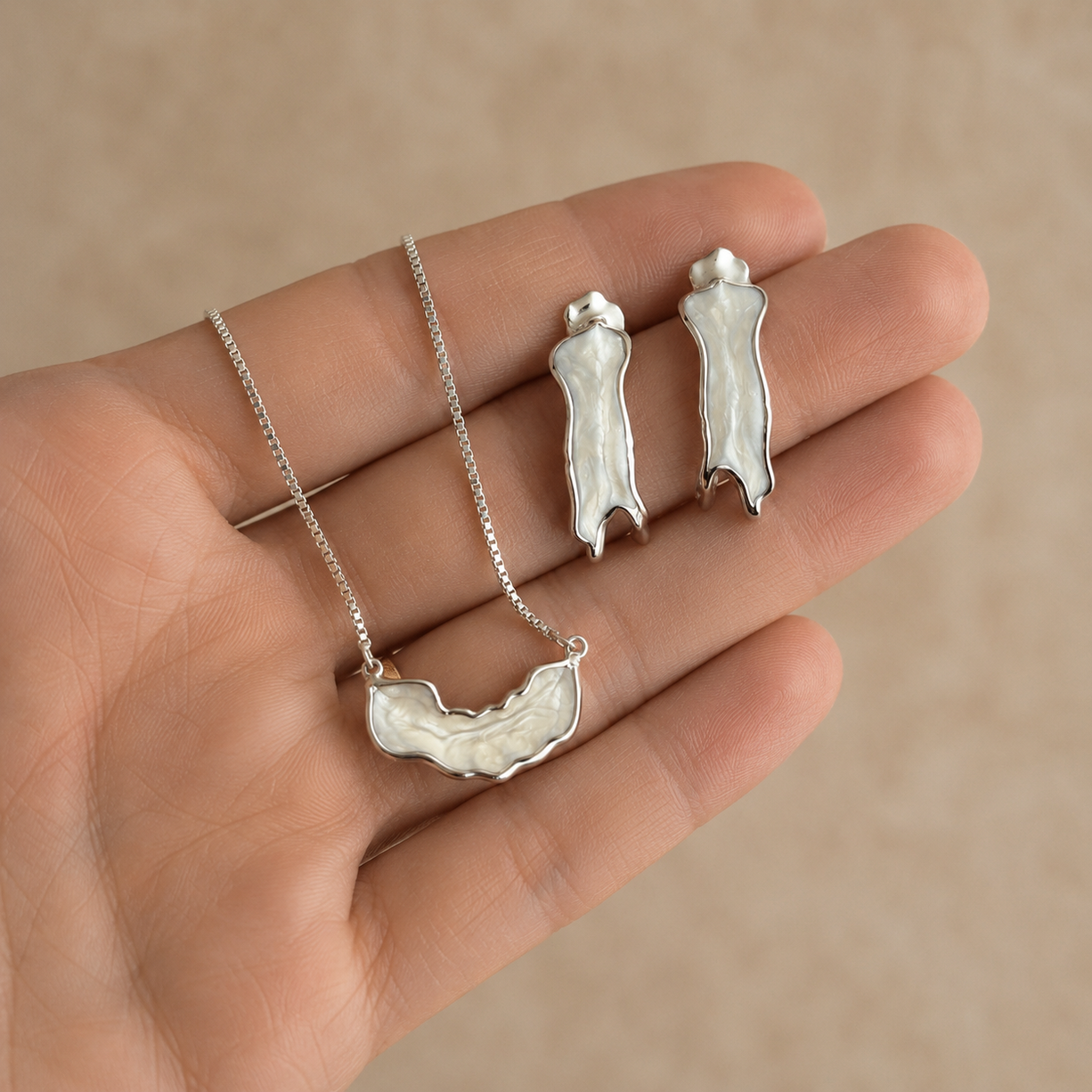 Ripple Edge 925 Silver Set | 925 Silver