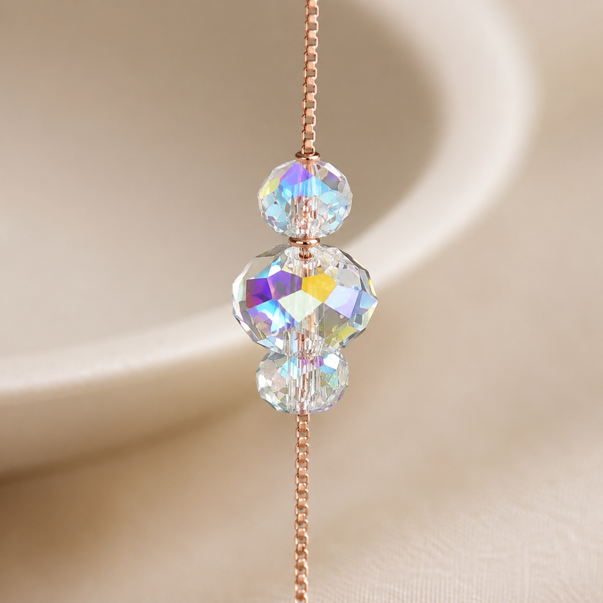Rosé Glow Crystal Bracelet | 925 Silver