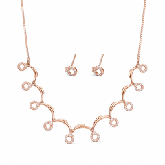 Rose Gold Swirl Necklace | 925 Silver