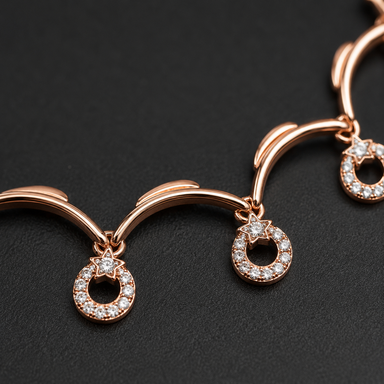Rose Gold Swirl Necklace | 925 Silver