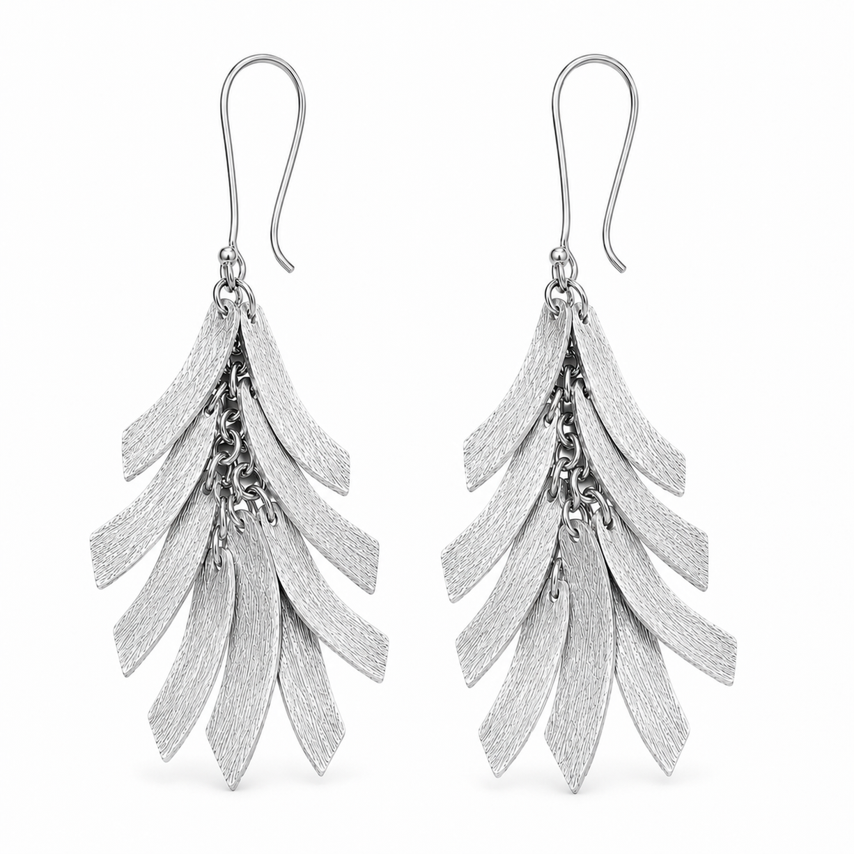 Silver Featherfall Earrings | 925 Silver