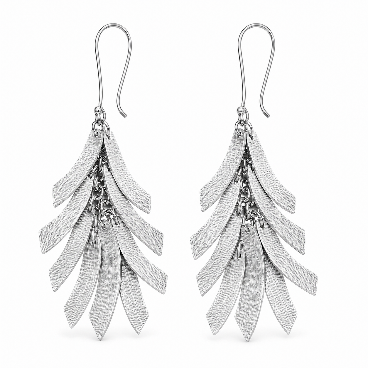 Silver Featherfall Earrings | 925 Silver